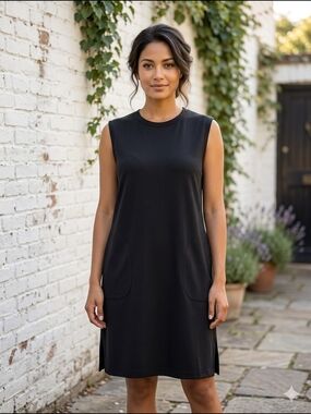 Joie Women's Sleeveless Black Pocket Shift Dress‎